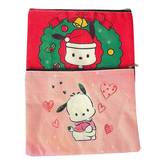 Handbags - Pochacco Zippered Pouch Set – Adorable & Festive Designs!